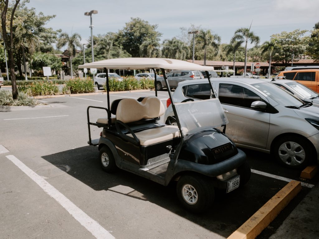 The Ultimate Costa Rican Getaway - transportation of choice in Coco Beach golf cart