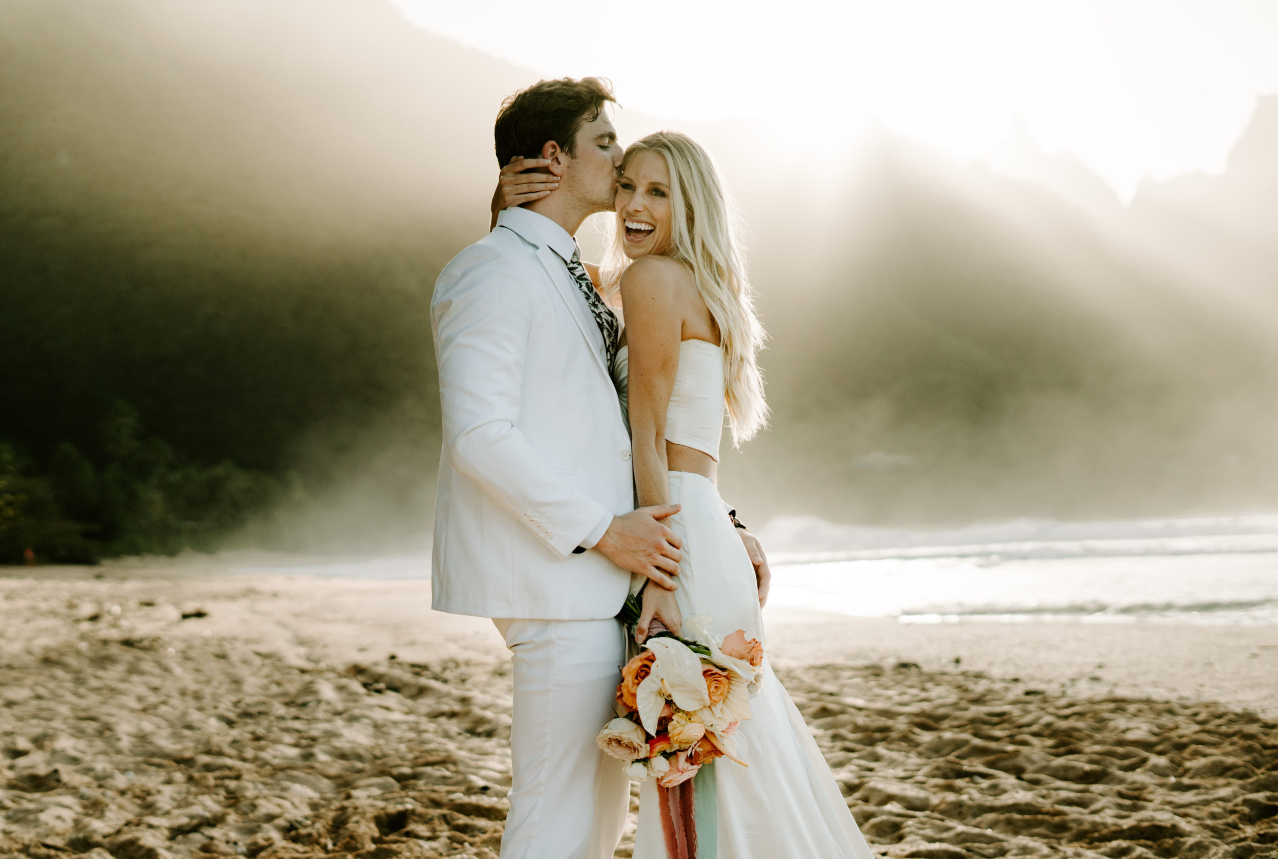 kauai elopement on anahola beach