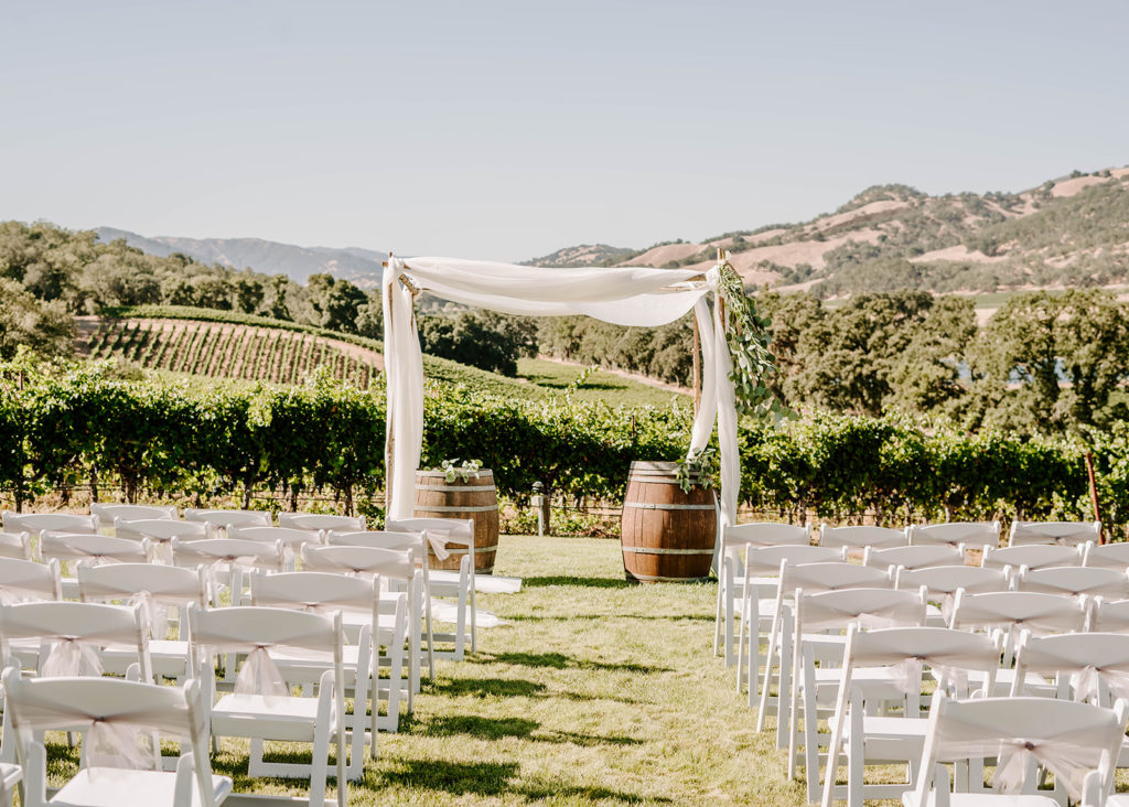 Ceremony Spot for wedding in vineyard