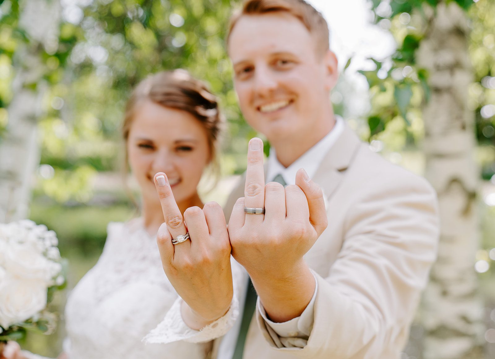 bride and groom portrait