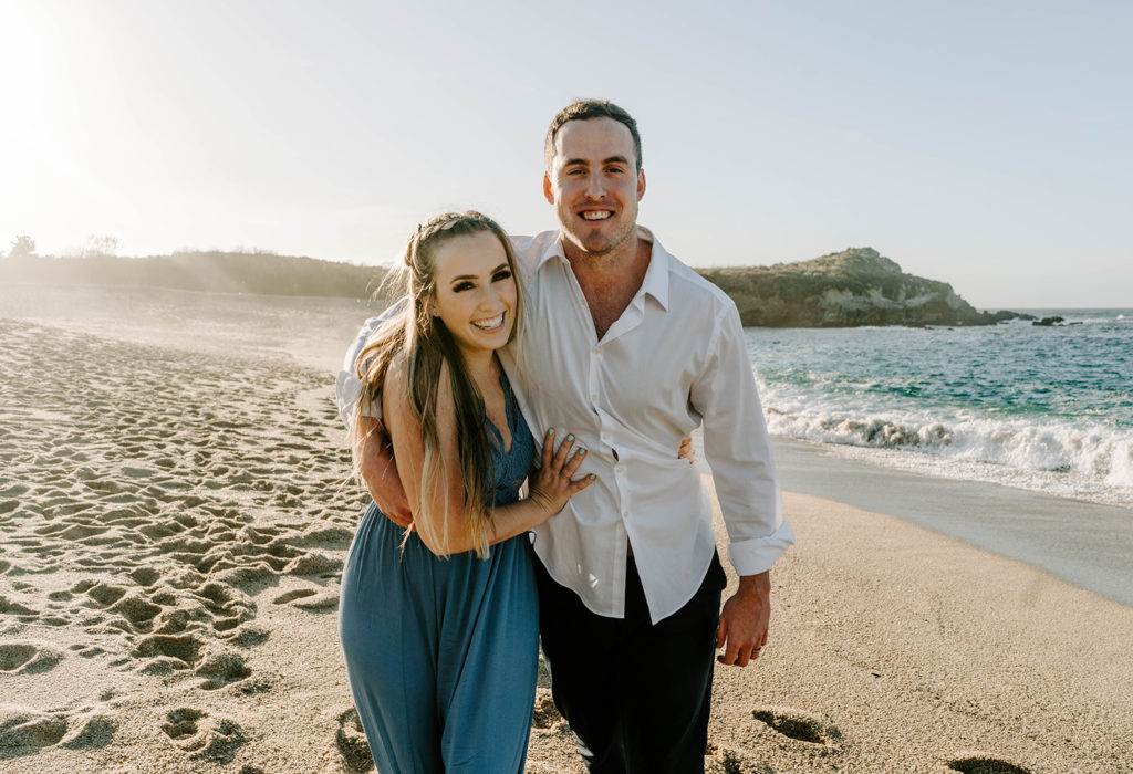 Couple's engagement photo at Big Sur