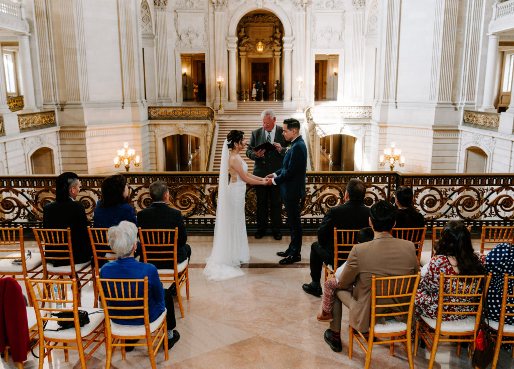 Couple getting married in San Francisco City Hall