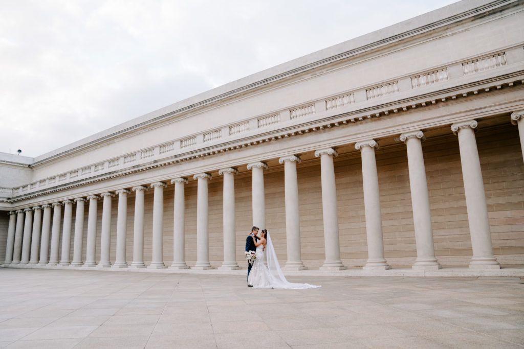 Couple eloping in San Francisco at the Legion of Honor