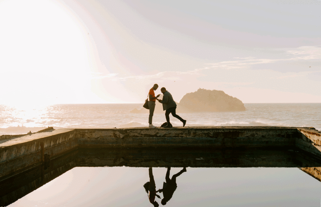 gif of proposal at the sutro baths