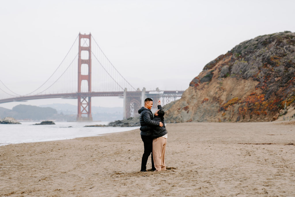 couple celebrating proposal