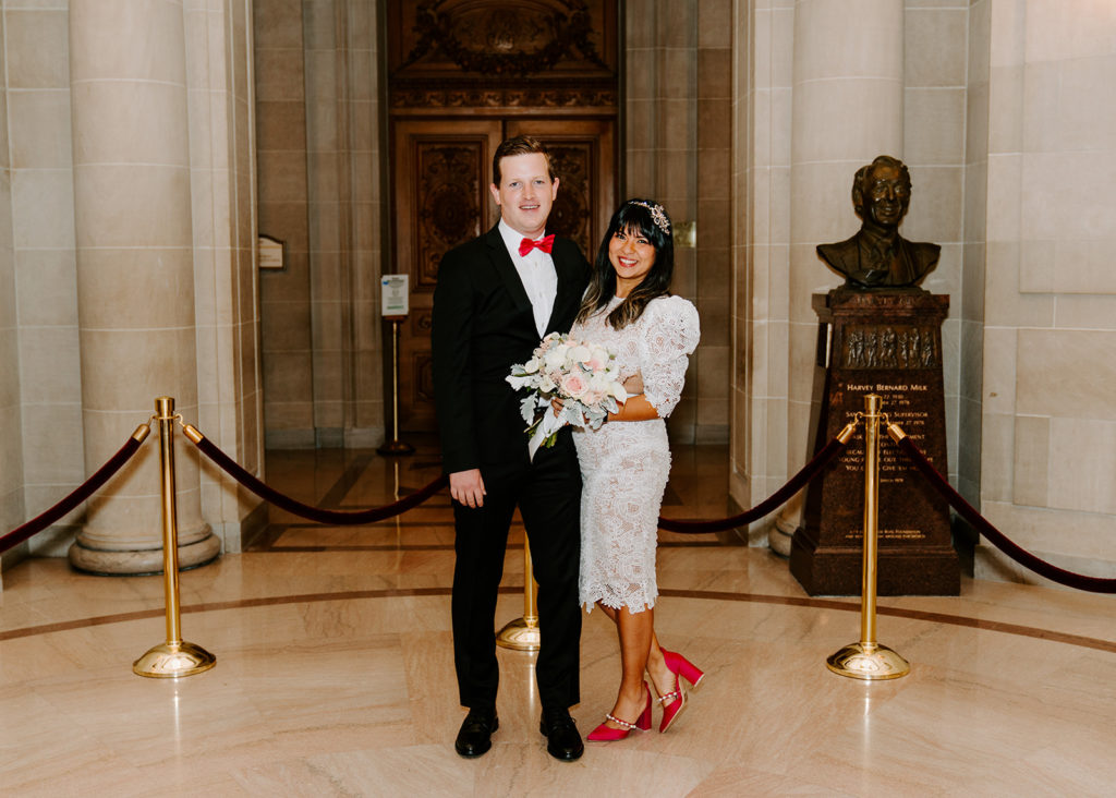 couple after sf city hall wedding